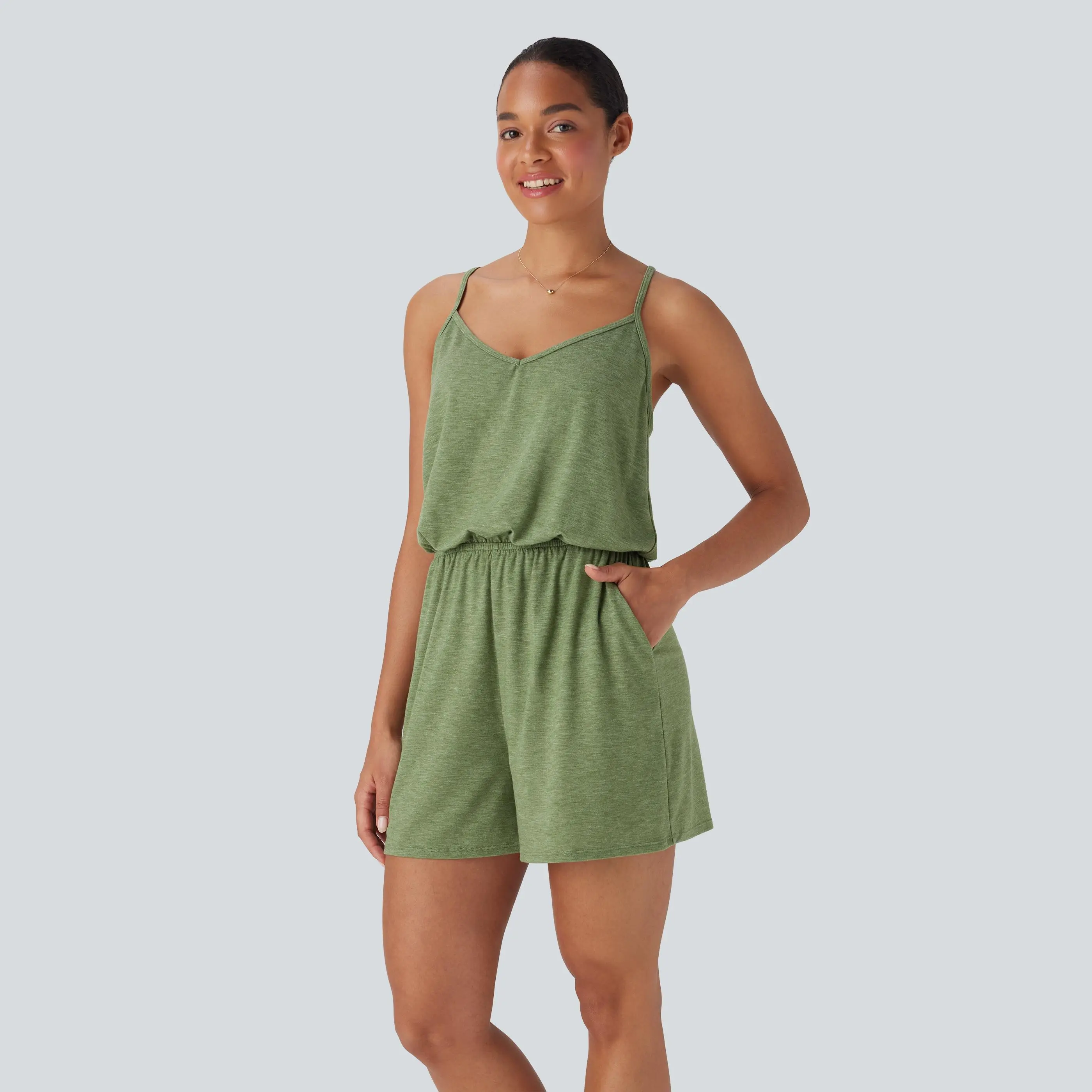 Halara Adjustable Strap Wide Leg Resort Jumpsuit with Pockets #BackToSchool