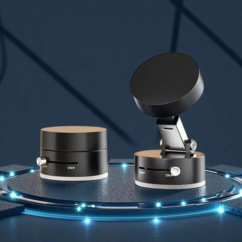 Universal Car Phone Holder with Mechanical Vacuum Suction Cup, Rotating Strong Magnetic Suction Cup, Navigation Bracket for Car Dashboard, Bathroom Tiles & Glass Surfaces