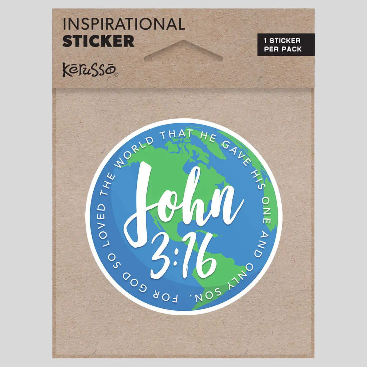 Kerusso John 3:16 Faithful Eternal Life Hope Vinyl Sticker, 3" x 3" Weather-Resistant 1 Sticker for Bike, DIY Scrapbooking Projects (Toys & Hobbies, DIY Scrapbooking & Stamping)