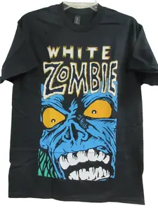 GILDAN WHITE ZOMBIE BLUE MONSTER YELL BAND CONCERT MUSIC T-SHIRT