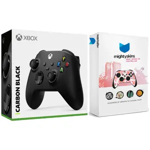 Xbox Wireless Controller for Series X, Series S, Windows with MightySkins Custom Skin Code - Carbon Black