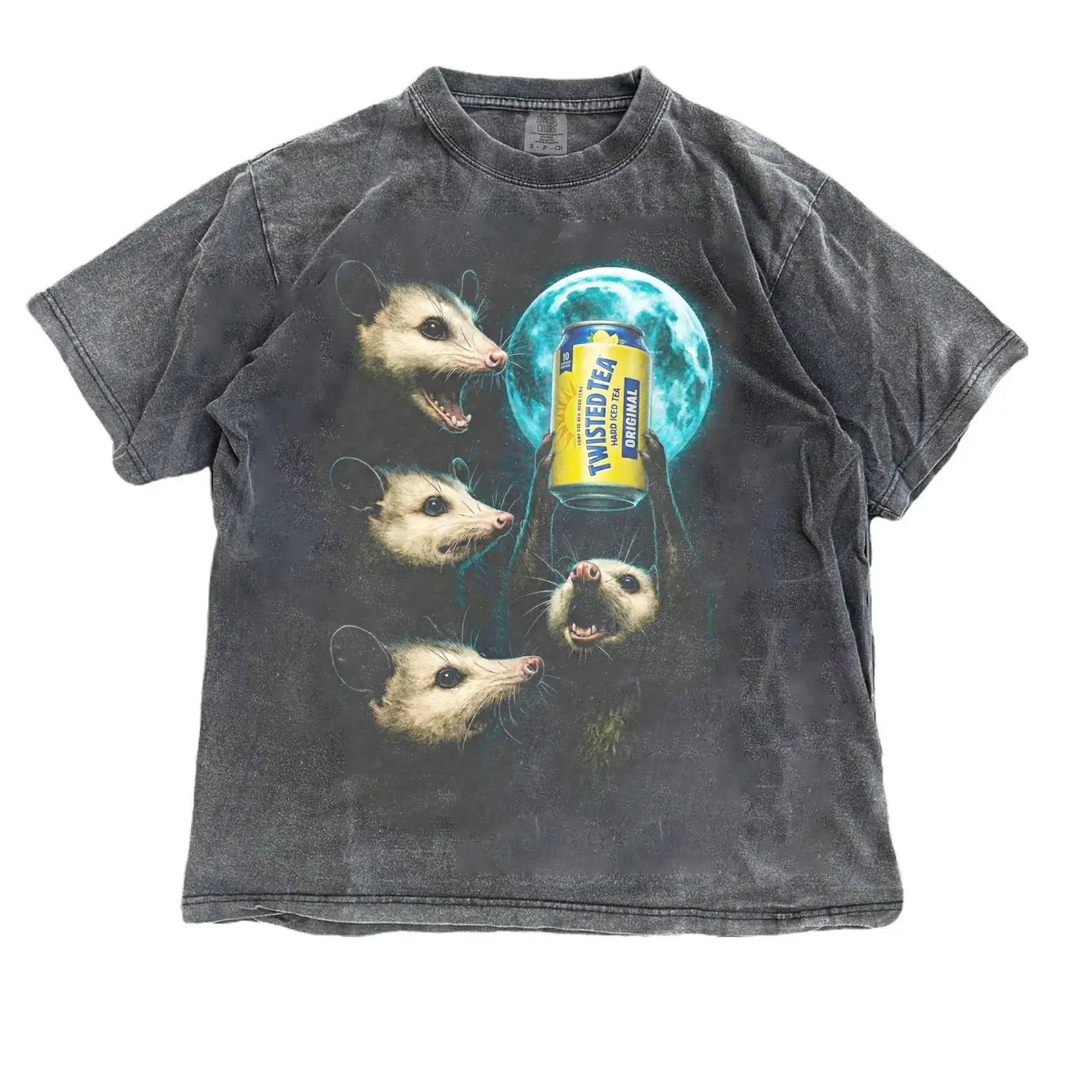 Funny Opossum Twisted Tea Shirt, Possum Soda Meme Graphic Tee, Night Animal Moon T Shirt, Unisex Vintage Streetwear, Meme T Shirt, Gift for Humor Lovers