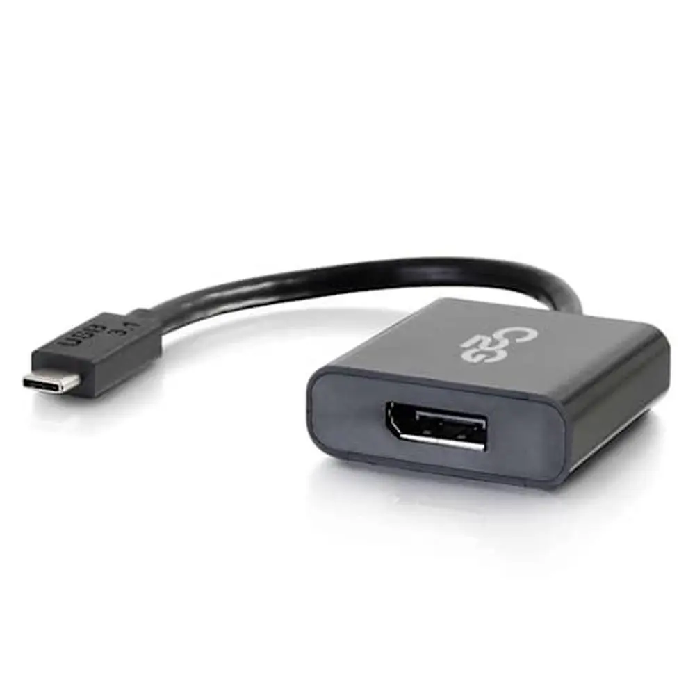C2G USB-C to DisplayPort Adapter Converter - 4K 30Hz - Black
