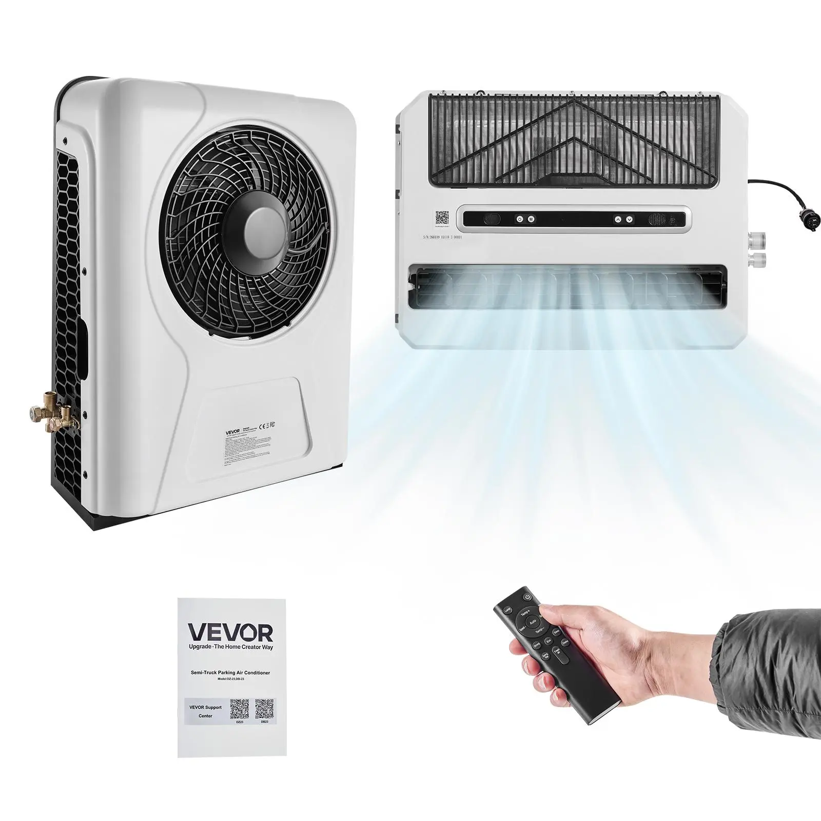 【Summerfinds】VEVOR Truck Air Conditioner,12V 10000 BTU Mini Split AC Unit400 m³/h Airflow Cab Air ConditionerFast Cooling Low Noise for Semi TruckCamperConstruction VehicleCraneTractorExcavator