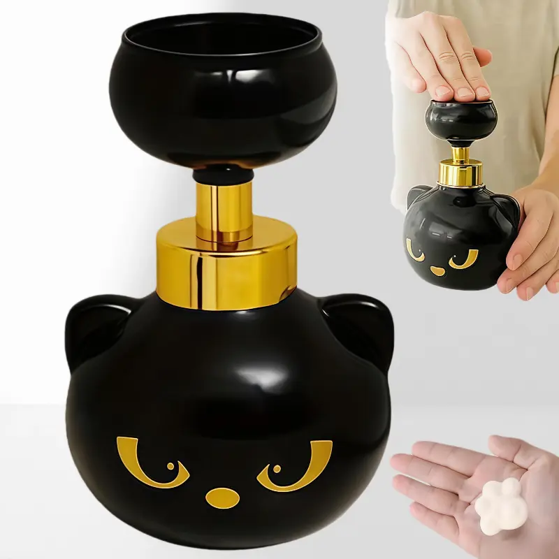 Nordic Cat Paw Soap Dispenser 300 Ml Adorable Claw-Shaped Foam Eco-Friendly Refillable for Kitchen Bathroom Vanity Perfect Gift for Cat Lovers & Home Decor Fans