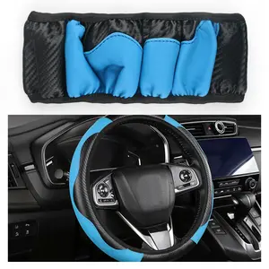 Car Steering Wheel Cover – Universal Fit, Non-Slip Breathable Carbon Fiber Texture PU Leather, No Inner Ring Design, Easy Install, Wear-Resistant & Comfortable Grip for Most Cars,Cars Accessories & Practical Car Stuff