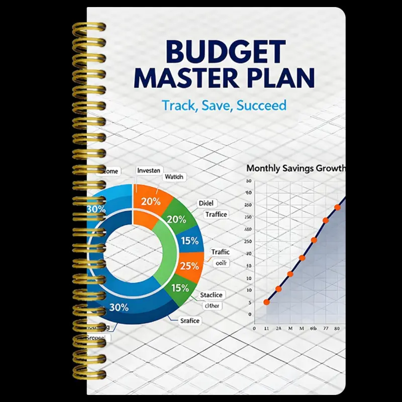 1 Financial Budget Notebook - Monthly Finance Manager, Expense Tracking Pages, Minimalist Planner, Spiral Bound Planner, Effective Money Management, Savings Growth, Undated Financial Planner/Ledger, Financial Planning, Paper Notebook