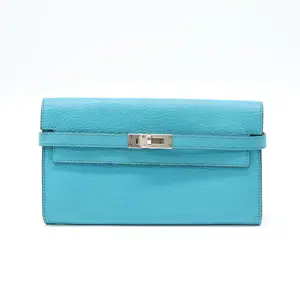 Pre-owned HERMÈS Leather Small Leather Goods Hermes Kelly Long Wallet W21819