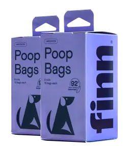 FINN 92% BioBased Poop Bags - 240 Bags - USDA Certified 92% Biobased Bag Set for Eco-Friendly Waste Management
