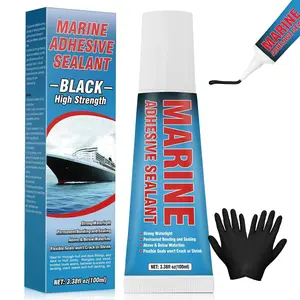Black Marine Sealant, High Bond Strength Marine  Sealant,  Cure, ,  Marine Adhesive for , Hulls, Decks, 3.38 oz