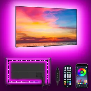 LED Lights for TV Led Backlight, 9.84ft RGB Led Strip Lights USB TV Lights Behind 32-43in TV, APP Remote Control Music Sync TV Led Lights for Bedroom