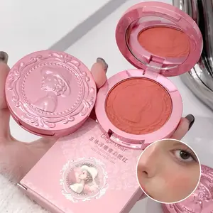 Embossed Velvet Blush Powder Natural Smooth Blendable Long Wear Face Color