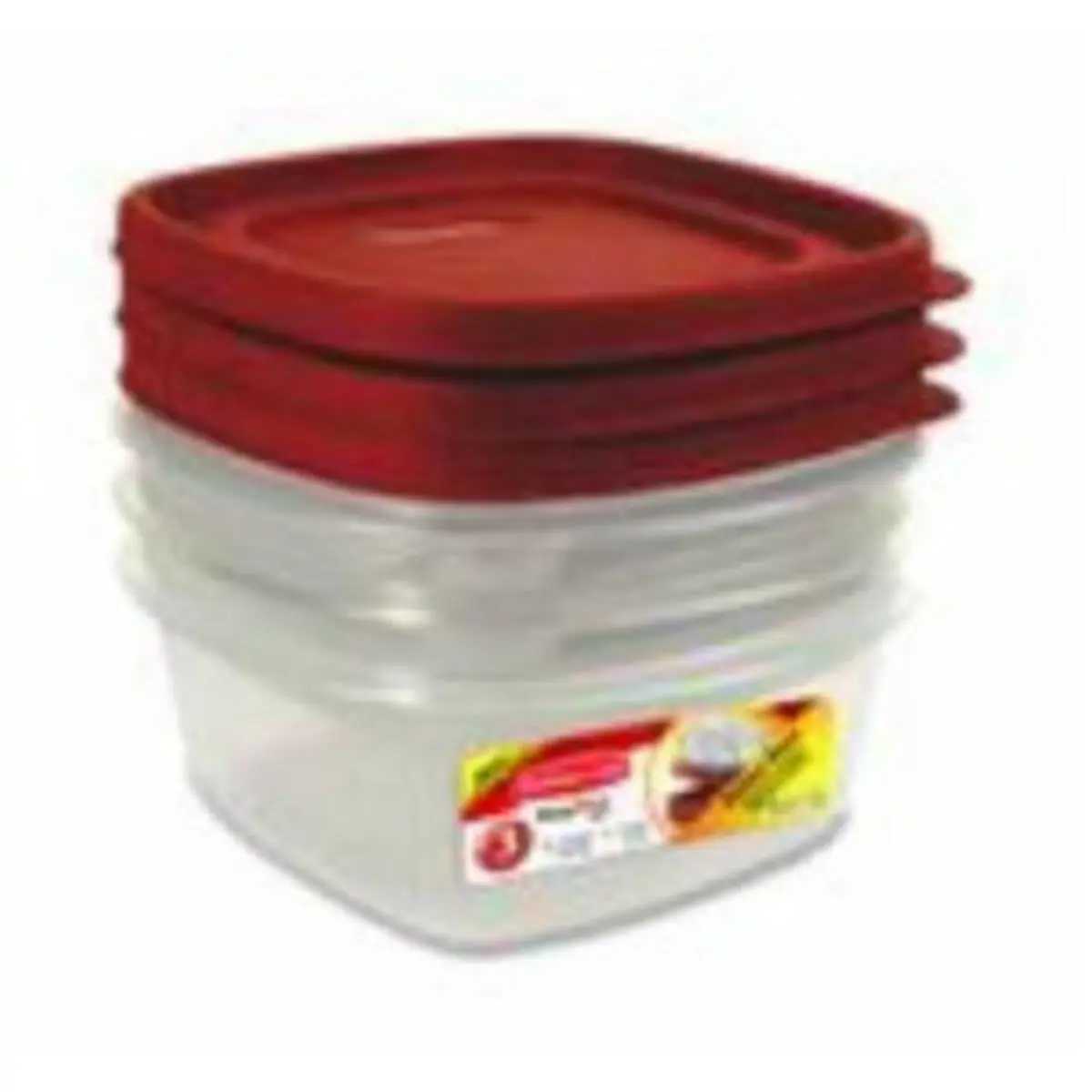 Rubbermaid Food Storage Container Set - 6-Piece Home Kitchen Square 1.25-Cup Preserving Containers with Snap Lids, Microwave Safe Plastic Bases