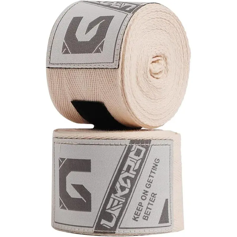 Boxing Hand Wraps 2-Pack - 160-Inch 100% Cotton Elastic Gear with Thumb Loop, Moisture-Wicking Secure Option for Unisex MMA Style Martial Arts Training & Kickboxing, Custom Fit Accessory