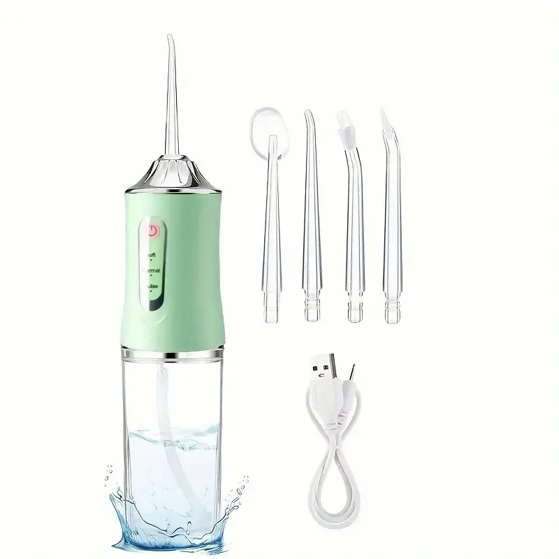 Professional Portable Wireless Water Flosser, Adjustable 3 Modes Rechargeable Oral Irrigator, Equipped with Water Jet Function, Dental Water Flosser