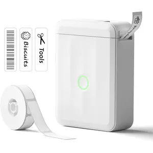 NIIMBOT Label Maker Machine Bluetooth Label Printer for School Home Office Organization, Wireless Mini Labeler D110 Upgraded Version, Label Machine with Label, White
