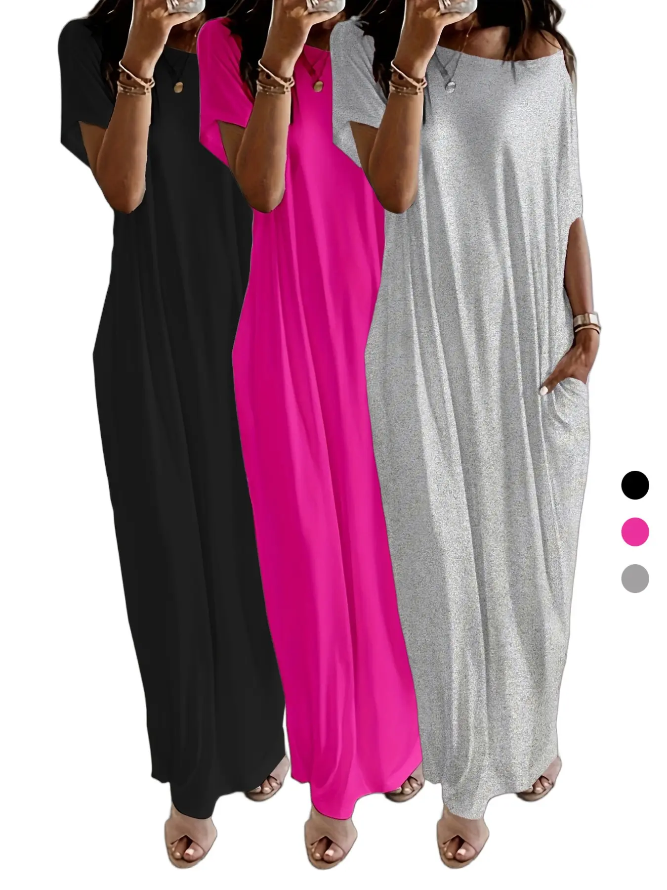 Black * 1 + rose red * 1 + gray * 1