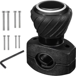 Steering Wheel Knob, Universal   Knob Power Handle Spinner Fit for Steering Wheel, , Semi , Forklifts, , Boat, and Golf Cart  Black