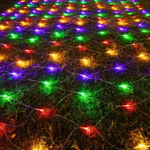 SUNNYGLADE 360 LED 13.1ft x 6.6ft String Lights Net Mesh Lights Christmas Net Lights 8 Modes for Christmas Wedding Party Home Garden Lawn Bushes Indoor Outdoor Decor