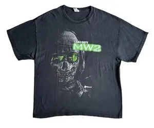 Call Of Duty MW2 Modern warfare 2 Mens Size XL Black T Shirt Short Sleeve Delta Cotton Menswear Top Decoration