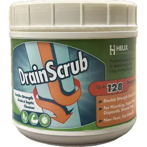 DrainScrub Powder Enzyme Drain Cleaner and Septic Treatment Environmentally Friendly Bacteria Unclog and Deodorize Pipes (2 lbs)