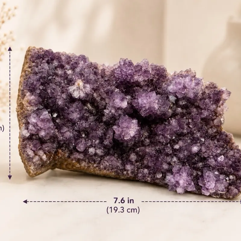 Deep Purple Amethyst Stalagmite Cluster | Natural Druzy Crystal Display | Collector Specimen | Home Décor & Meditation Crystal