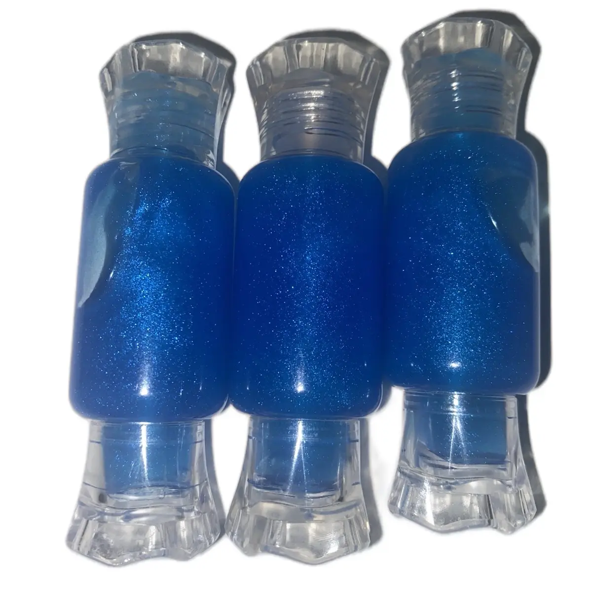Blue shiny lipgloss
