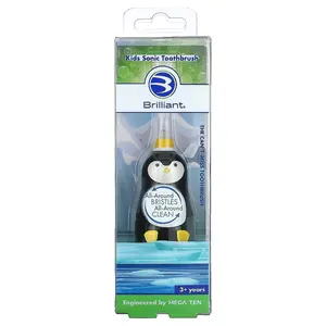 Baby Buddy Brilliant, Kids Sonic Toothbrush, 3+ Years, Penguin, 1 Sonic Toothbrush