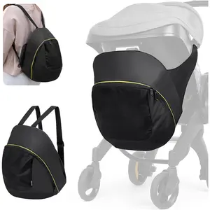 Storage Bag for Infant Car Seat Stroller, Large Capacity Diaper Bag, Wearable Backpack, Stroller Organizer, Easy Access Zipper, Water-Repellent Lightweight Baby Travel Essentials Organizer