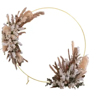 6.5/7.2FT Metal Wedding Arches, Gold Circle Arch, Easy Assembly Round Balloon Arch Stand, Decoration Circle Garland Frame for Birthday Party, Wedding Ceremony