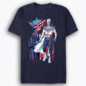 Mens Cody Rhodes Logo Graphic T-Shirt - Navy Mad Engine Casual Menswear Short-Sleeve Top, American Nightmare Wrestling Fan Apparel