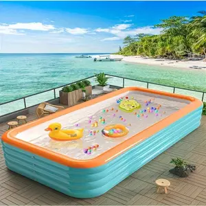 Inflatable Swimming Pool, Durable and Sturdy Construction Inflatable Pool, Easy and Fast Setup Pool, Perfect for Fun and Relaxing Outdoor Fun for Summer Parties