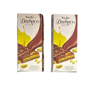 2-Pack Dubai Chocolate Bar - 95g or 200g - Milk Chocolate with Kadayif and Pistachio Cream - Knafeh Dessert Snack with Pistachio Kataifi affordable Bar with Pistachio sweets pretty turkish dubai-style