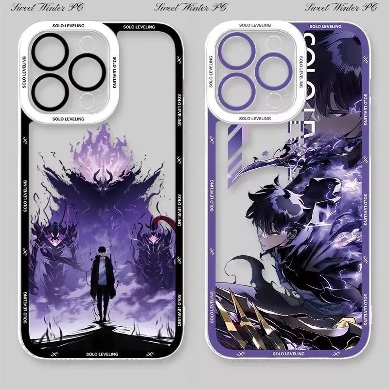 Hot Cool Anime Solo Leveling Phone Cases For iPhone 17 Promax Pro Air 16 Plus 15 14 13 12 11 Shockproof Soft TPU Protective Cover Perfect Christmas Halloween Birthday Gift