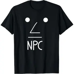 NonPlayable Character Meme Shirt Featuring NonPlayable Character Gray Meme Wojak Design