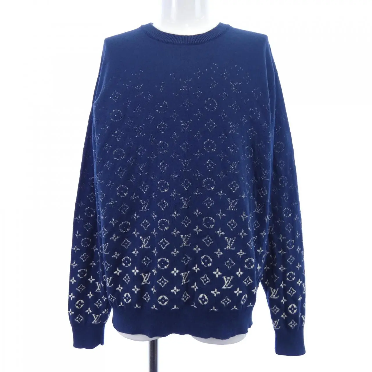 Pre-owned Louis Vuitton Wool Small Leather Goods LVSE Monogram Degrade Knit Sweater