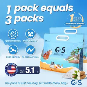 Tapioca Cat Litter,no stick bottom,stick basin,Odor Control Quick Clumping Low Dust ,sustainable Cat Litter for Urinary Tract Detection, Easy to Clean, Unique Texture, Made from Cassava