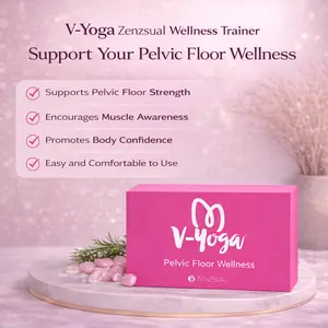 Zenzsual V-Yoga Pelvic Wellness Trainer for Women Muscle Awareness & Strength Support At-Home Wellness Routine Device Water-Resistant Rechargeable - Healthcare, Kit Equipment Tool