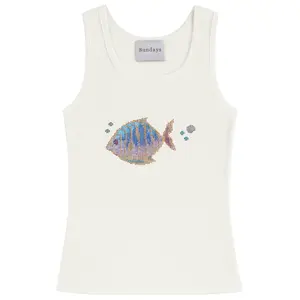 Sundays Bubble Fish Rhinestone Tank