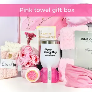 Ocean Relaxing Spa Gifts Basket with Candle & Tumbler Set for Birthday Self Care Get Well Soon Gifts for Mom Her Friend Sister Wife Grandma