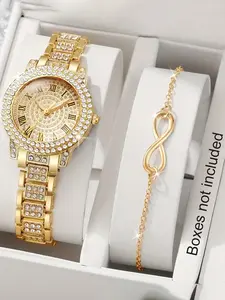 2pcs ladies' elegant digital quartz watch with 8-shaped bracelet set, perfect for Mother's Day, Teachers' Day, Thanksgiving, students, graduation, birthdays, and the best gifts, Fashion Watch Set