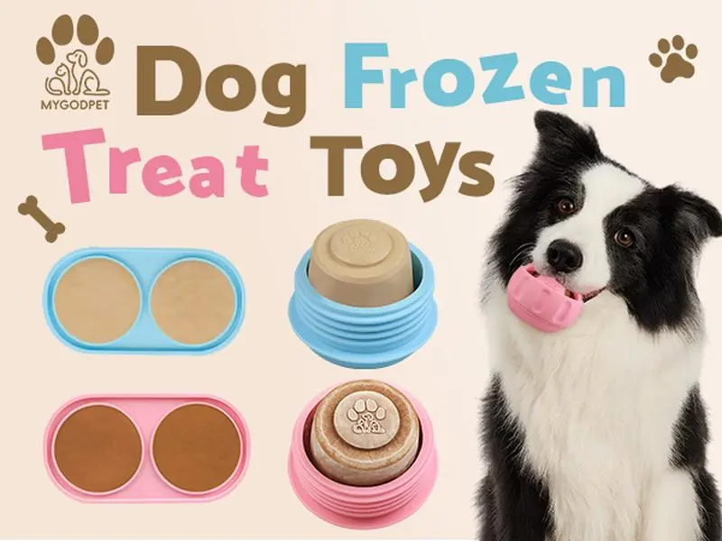 MYGODPET Party Dog Popsicle Molds Interactive Therapy Slow Eating Puzzle Toys Snack Trays Refillable Easy Clean Chewing Toys for Busy Dogs