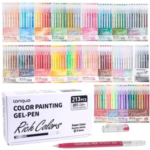 54/99/168/213 Pcs Gel Pens, 0.6 mm Fine Tip Gel Pens for Coloring, Watercolor Pens, Portable Case gel pens Colored for Journaling, Coloring, Painting, Drawing & DIY Crafts,Stackable colors,Smooth,Water-Based