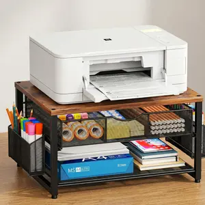 Multifunctional Printer Stand Shelf - Commercial Office Furniture & Office Accessories for Fax Machine, 3D Printer, Scanner - Home Desktop Organizer
