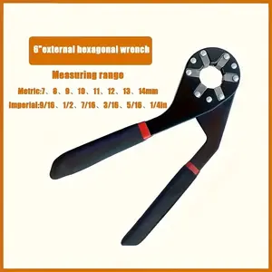 1PCS 6 Inch/ 8 Inch Multi-function Hexagonal Spanner, Torque Adjustable Spanner, Open-ended Repair And Dismantling Tools, Magic Spanner easy operation punch plier crimper double box end Hex Wrenches
