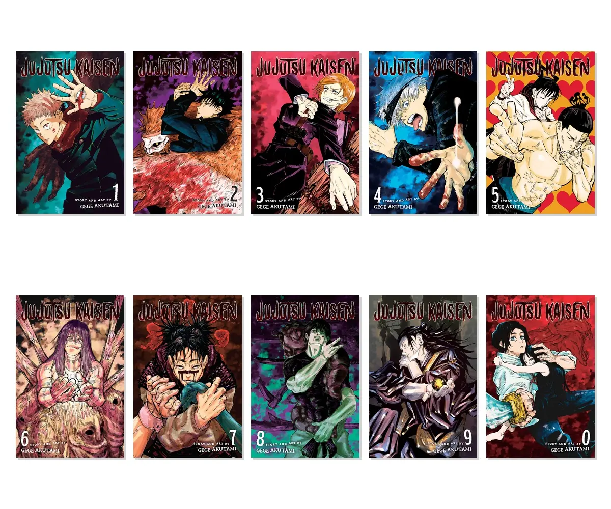 Jujutsu Kaisen Manga Vol. 1-9 + Vol. 0 10-Book Bundle Set - Paperback