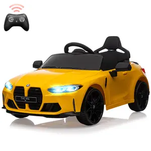 12V Kids Ride On Sports Car, Battery Powered Electric Car with Parental Remote Control, 3 Speed Levels, LED Lights and Music, Ideal Gift for Boys and Girls.