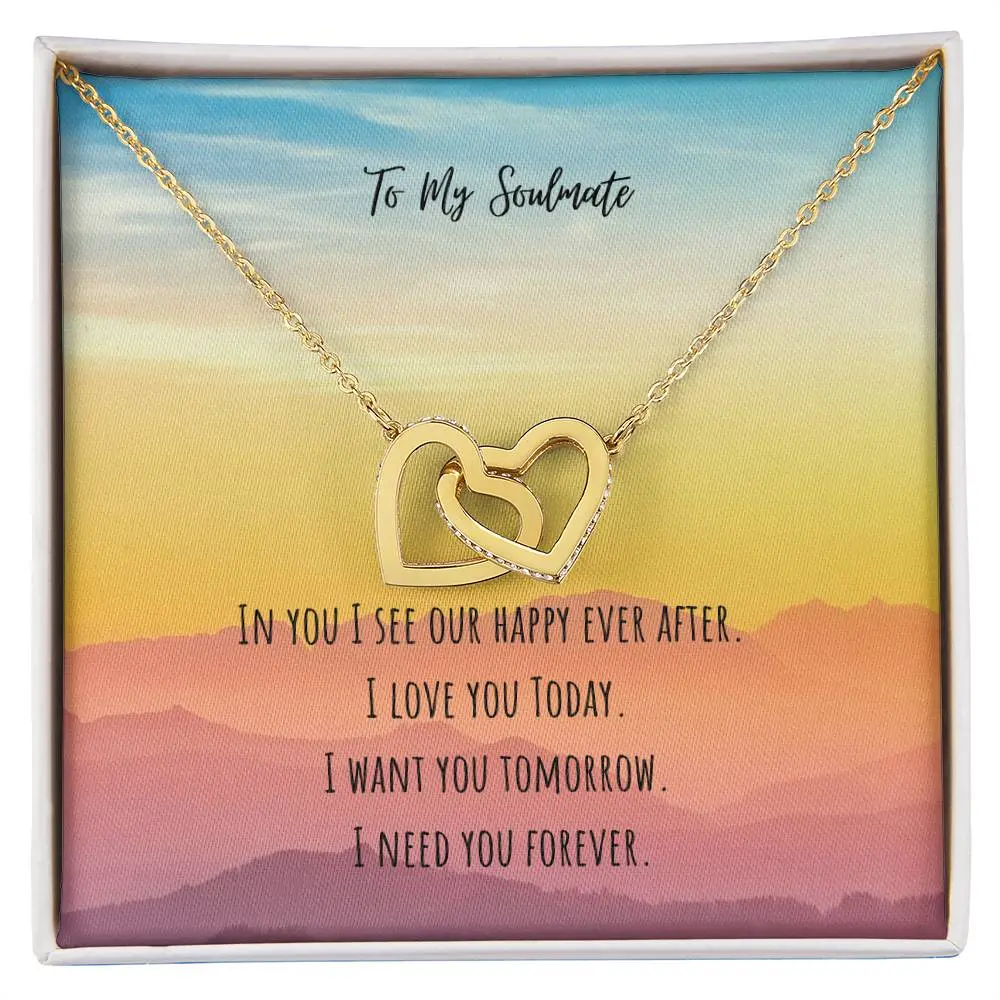 Soulmate - I Need You Forever - Interlocking Hearts tiktok shop holiday gift