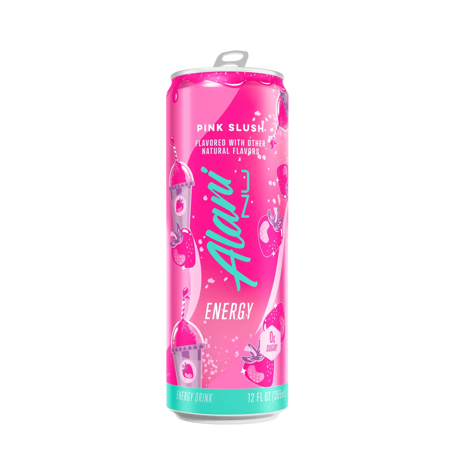 Alani Nu PINK SLUSH Sugar Free, Low Calorie Energy Drink | 200mg Caffeine | Pre Workout Performance with Antioxidants | Biotin B Vitamins | Zero Sugar | 5 Calories | 12 Fl Oz Cans (1 Can)