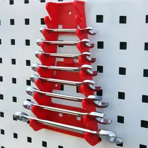 9 Slots Wrench Organizer Rack Holder Storage Tray for SAE Metric Spanners Garage Toolbox